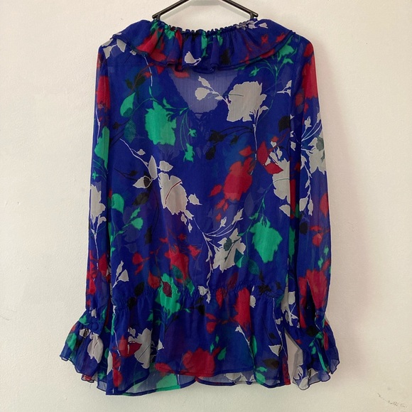 George Ruffled Blouse, Size M - Picture 2 of 11